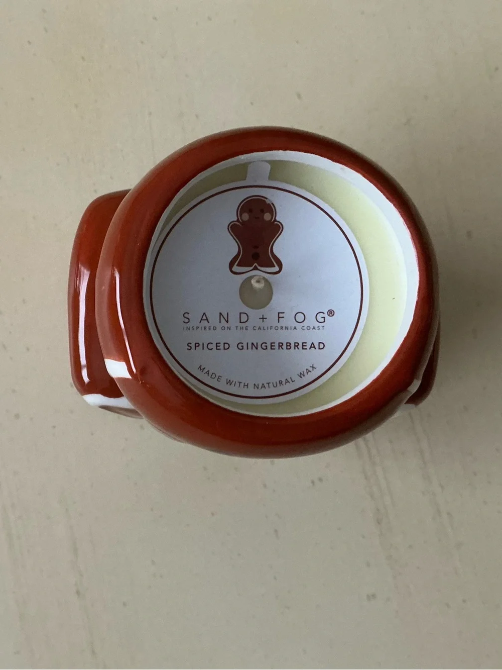 NWT Sand & Fog Christmas Gingerbread Man Candle